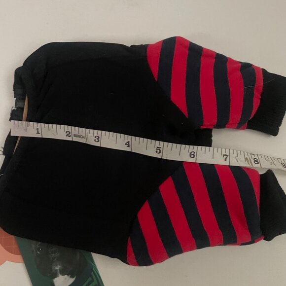 Dog Hoodie – Black with Red Stripe Sleeves - Picture 8 of 8